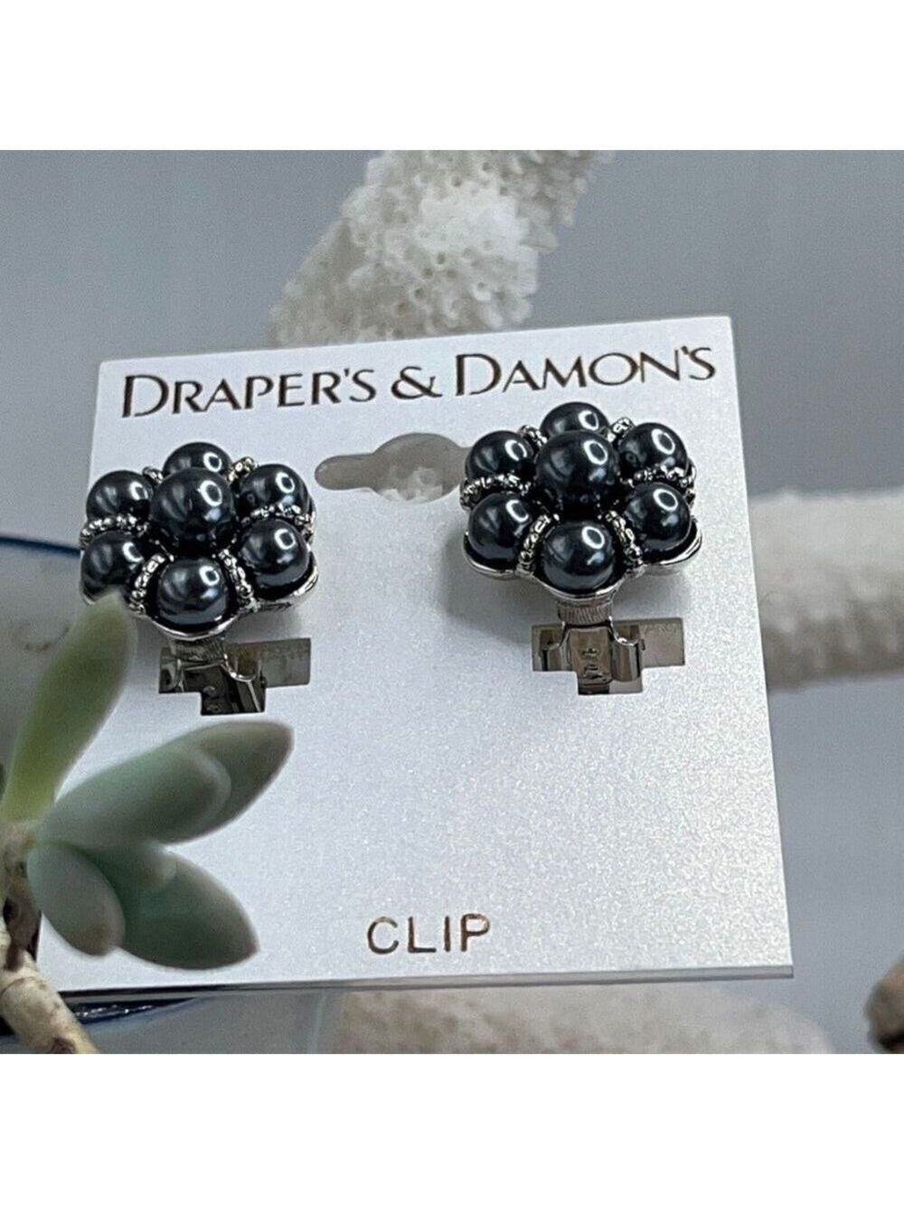 Drapers & Damons Clip on Beaded  Earrings $16ea / 3 for $25
